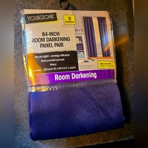 NIP/NWOT-CURTAINS-2 Panel Room Darkening 30W x 84L
